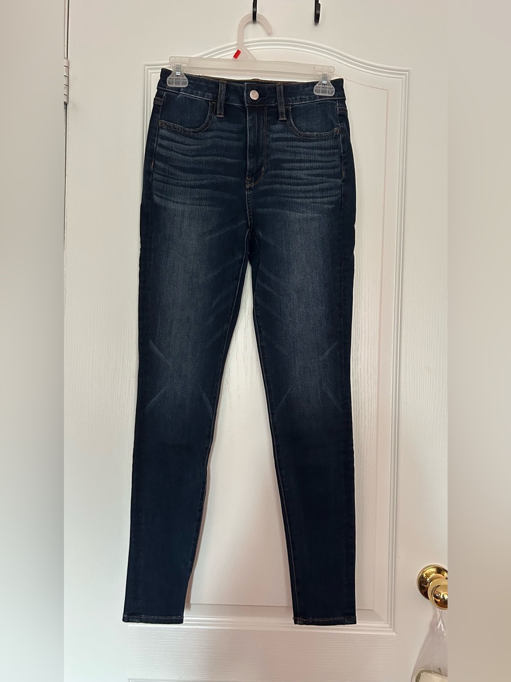 💜 American Eagle Outfitters Dark Blue Super Hi-Rise Jegging